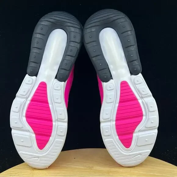 NIKE MAX 270 (GS) LASER FUCHSIA PINK-WHITE SZ 6.5Y-WOMENS SZ 8 [943345-602]
